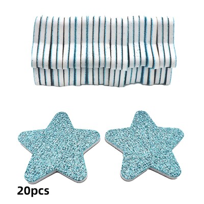20 τεμ. Χριστουγεννιάτικη λίμα νυχιών Star Design Files Nail Art Files Gel Polisher Block Washable Buffer Professional Polisher Blocks