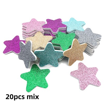 20 τεμ. Χριστουγεννιάτικη λίμα νυχιών Star Design Files Nail Art Files Gel Polisher Block Washable Buffer Professional Polisher Blocks
