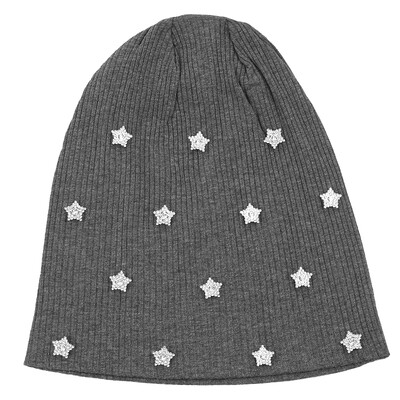 Női strasszos csillag bordás sapka őszi téli kötött slouch sapka hölgyeknek alkalmi nagyméretű táskás kalapok testreszabott cuccok