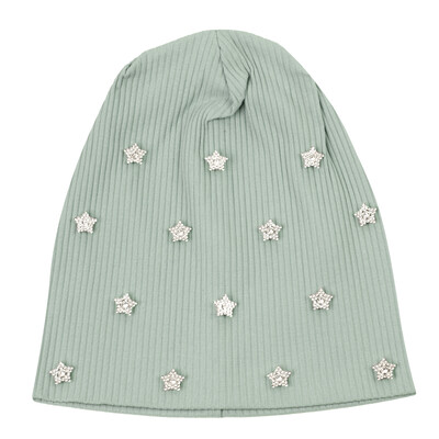 Női strasszos csillag bordás sapka őszi téli kötött slouch sapka hölgyeknek alkalmi nagyméretű táskás kalapok testreszabott cuccok