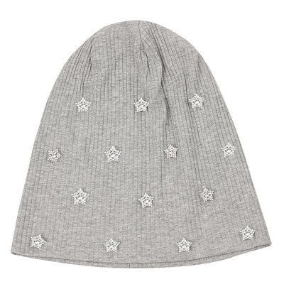 Női strasszos csillag bordás sapka őszi téli kötött slouch sapka hölgyeknek alkalmi nagyméretű táskás kalapok testreszabott cuccok