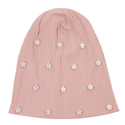 Női strasszos csillag bordás sapka őszi téli kötött slouch sapka hölgyeknek alkalmi nagyméretű táskás kalapok testreszabott cuccok