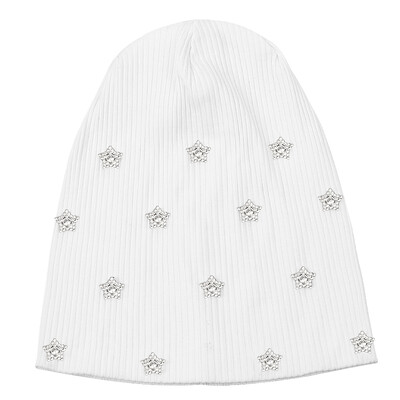 Női strasszos csillag bordás sapka őszi téli kötött slouch sapka hölgyeknek alkalmi nagyméretű táskás kalapok testreszabott cuccok