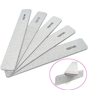 5 tk/partii küüneviil 100/180 plokkhall sirge servaga pulk küünte lihvimispuhver maniküür küüneviilid salong Glitter küünekunsti tööriistad