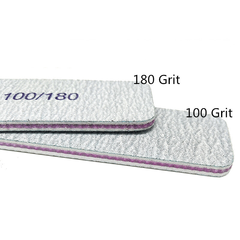 5 tk/partii küüneviil 100/180 plokkhall sirge servaga pulk küünte lihvimispuhver maniküür küüneviilid salong Glitter küünekunsti tööriistad