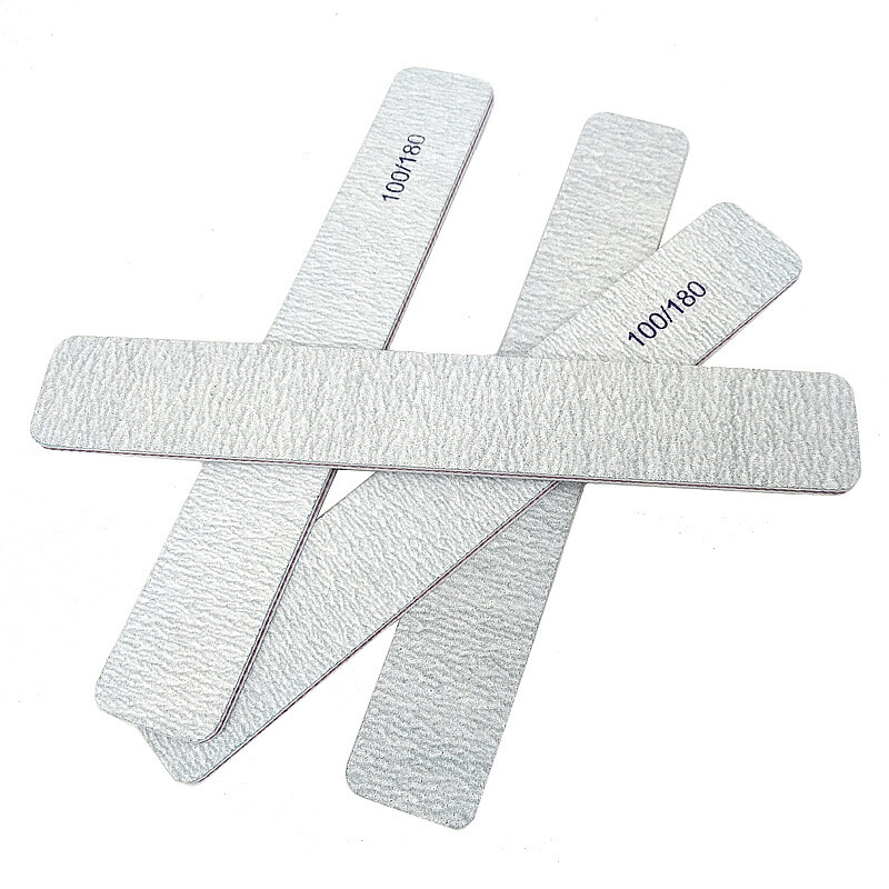 5 tk/partii küüneviil 100/180 plokkhall sirge servaga pulk küünte lihvimispuhver maniküür küüneviilid salong Glitter küünekunsti tööriistad