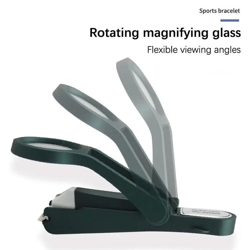 Nagyítós körömvágók Kiváló minőségű fröccsenésgátló rozsdamentes acél köröm időseknek S1H2