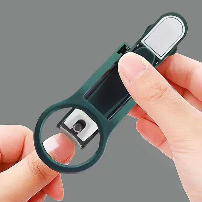 Nagyítós körömvágók Kiváló minőségű fröccsenésgátló rozsdamentes acél köröm időseknek S1H2