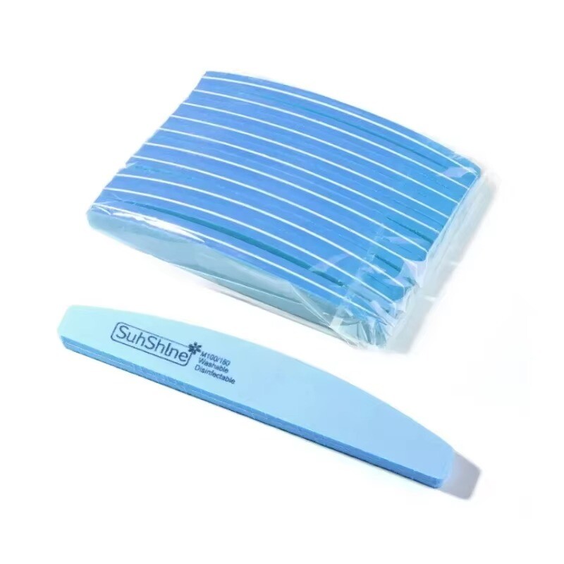 10 vnt. Dvipusės nagų dildės blokeliai Spalvingi kempinės nagų lakas Buffing Šlifavimo Buferinės juostelės Poliravimas Pedikiūras Manikiūro nagai