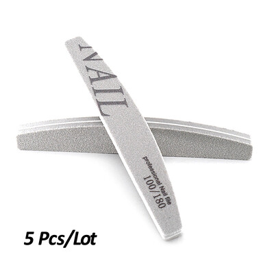 5 vnt./parta 100/180 Grit Profesionali kempinė nagų dildė Nuplaunamas švitrinis popierius Šlifavimo buferinis lakavimo įrankis nagų salonui Daug spalvų