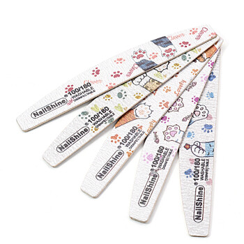 10τμχ Cute Claw Design Nail Filer 100/180 Ξύλινες λίμες που πλένονται για μανικιούρ Γυαλόχαρτο Buffer Block Pedicure Polish Manicure