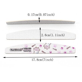 10τμχ Cute Claw Design Nail Filer 100/180 Ξύλινες λίμες που πλένονται για μανικιούρ Γυαλόχαρτο Buffer Block Pedicure Polish Manicure