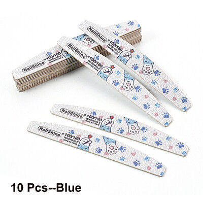10gab Cute Claw Design Nagu Filler 100/180 Mazgājami Koka Vīles Manikīram Smilšpapīrs Buferbloks Pedikīra Manikīra Polija