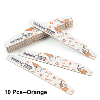 10gab Cute Claw Design Nagu Filler 100/180 Mazgājami Koka Vīles Manikīram Smilšpapīrs Buferbloks Pedikīra Manikīra Polija