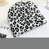 Nove uniseks leopard jacquard kape Y2K trendi jesen-zima zadebljana topla kapa Hip Hop Vintage Skullies pletene kape za žene i muškarce