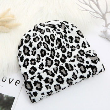 Νέο Unisex Leopard Jacquard Beanies Y2K Μοντέρνο Φθινοπωρινό Χειμώνα Χοντρό Καπέλο Hip Hop Vintage Skullies πλεκτά καπέλα για γυναίκες άνδρες