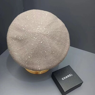 Jesen i zima 2024., nova baršunasta beretka sa šljokicama, ženski svestrani šešir koji naglašava lice, trendovski i moderan šešir