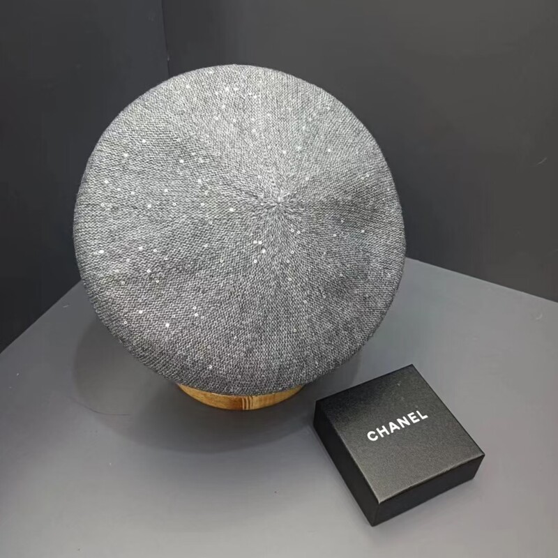 Jesen i zima 2024., nova baršunasta beretka sa šljokicama, ženski svestrani šešir koji naglašava lice, trendovski i moderan šešir