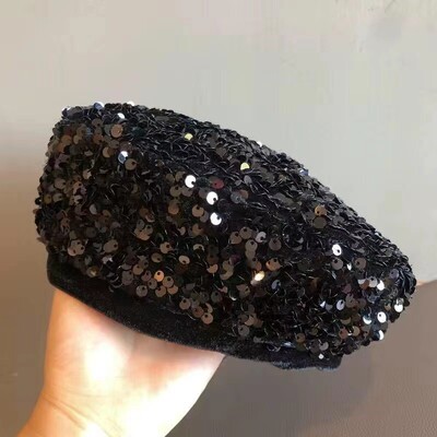 2023 m. blizgučiai beretės Rudens ir žiemos tapytojas Hat Street Visoms rungtynėms Hat Moterų vakarėlis Moliūgų kepurė Panamos kibiras Kepurė Зимняя Шапка