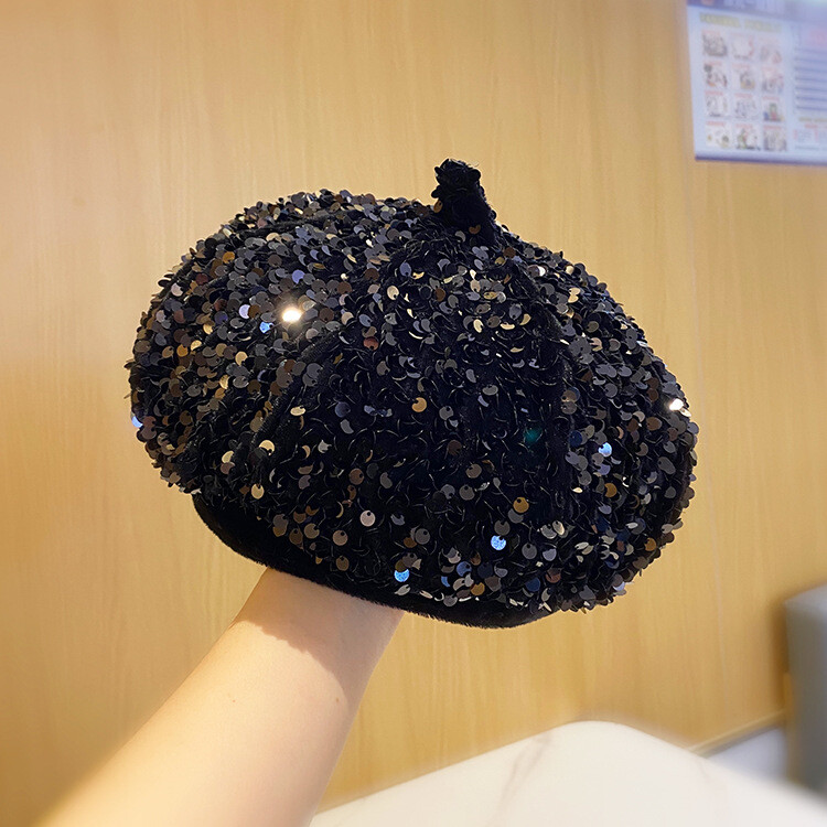 2023 m. blizgučiai beretės Rudens ir žiemos tapytojas Hat Street Visoms rungtynėms Hat Moterų vakarėlis Moliūgų kepurė Panamos kibiras Kepurė Зимняя Шапка