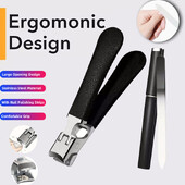 Anti-Splash Επαγγελματικά Σετ κλιπ νυχιών από ανοξείδωτο ατσάλι για κοφτερό πεντικιούρ χοντρού νυχιού με εργαλεία μανικιούρ λίμας για άνδρες