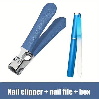 Anti-Splash Επαγγελματικά Σετ κλιπ νυχιών από ανοξείδωτο ατσάλι για κοφτερό πεντικιούρ χοντρού νυχιού με εργαλεία μανικιούρ λίμας για άνδρες