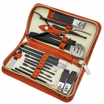 Комплект за грижа за ноктите от неръждаема стомана Комплект за маникюр Професионален комплект за педикюр Комплект за нокти за жени и мъже Комплекти калъфи за пътуване Подаръци