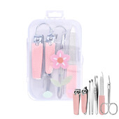 Χαριτωμένο σετ μανικιούρ από ανοξείδωτο ατσάλι Σετ 7 τμχ Αντιολισθητικό σχέδιο για γυναίκες Ανδρικές φορητές θήκες και νυχοκόπτες Σετ μανικιούρ κινουμένων σχεδίων