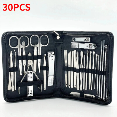 Σετ νυχοκόπτη 30 τεμαχίων, Εργαλείο μανικιούρ απευθείας πωλήσεων κατασκευαστή, Μαύρο νυχοκόπτη, πλήρες σετ νυχοκόπτη, 26