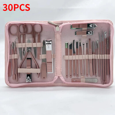 Σετ νυχοκόπτη 30 τεμαχίων, Εργαλείο μανικιούρ απευθείας πωλήσεων κατασκευαστή, Μαύρο νυχοκόπτη, πλήρες σετ νυχοκόπτη, 26