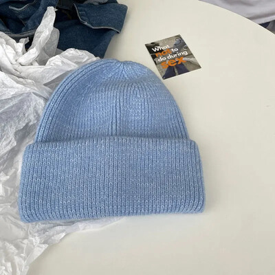 Χειμερινά ζεστά καπέλα πουλόβερ από ανγκόρα Γυναικεία κορίτσια Μαλακή γούνα κουνελιού Beanie χνουδωτά πλεκτά καπέλα Κορεατικά χειμωνιάτικα χειμωνιάτικα ζεστά χιόνια για εξωτερικούς χώρους