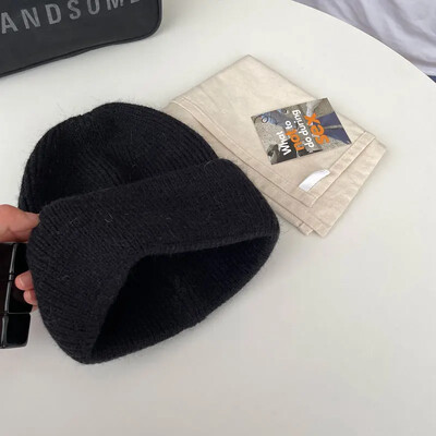 Χειμερινά ζεστά καπέλα πουλόβερ από ανγκόρα Γυναικεία κορίτσια Μαλακή γούνα κουνελιού Beanie χνουδωτά πλεκτά καπέλα Κορεατικά χειμωνιάτικα χειμωνιάτικα ζεστά χιόνια για εξωτερικούς χώρους