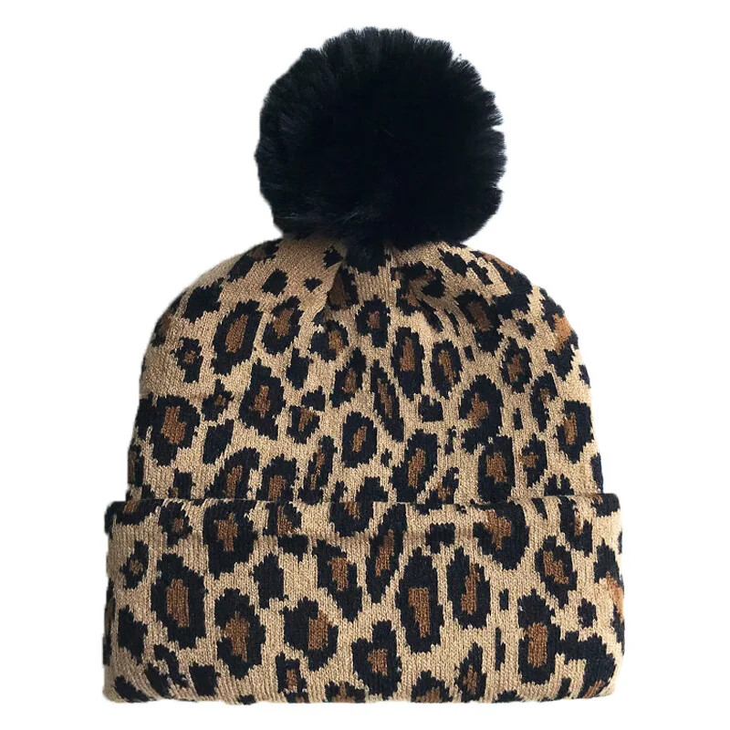 Modna dječja zimska dječja kapa za pletenje s leopard uzorkom 2020. Jesen i zima Nova heklana topla kapa Skullies Kape za dječake i djevojčice Putovanja