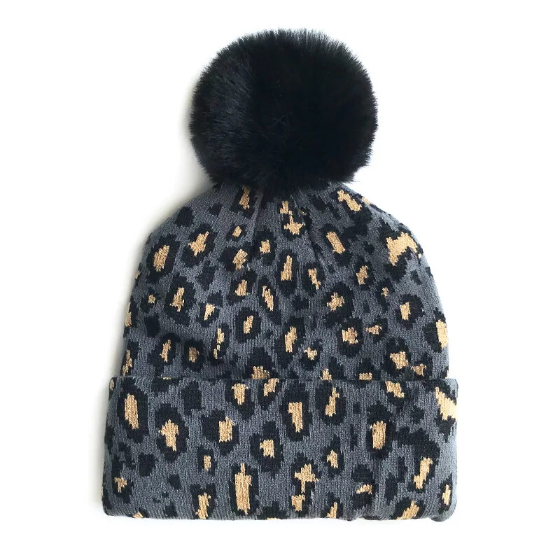 Modna dječja zimska dječja kapa za pletenje s leopard uzorkom 2020. Jesen i zima Nova heklana topla kapa Skullies Kape za dječake i djevojčice Putovanja