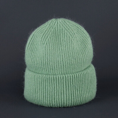 Χειμωνιάτικο ζεστό καπέλο Angora Beanie για γυναίκες κορίτσια με γούνα κουνελιού Χνουδωτά πλεκτά καπέλα Earflap Μαλακό ζεστό SKI Snow outdoor Skullies