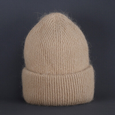 Χειμωνιάτικο ζεστό καπέλο Angora Beanie για γυναίκες κορίτσια με γούνα κουνελιού Χνουδωτά πλεκτά καπέλα Earflap Μαλακό ζεστό SKI Snow outdoor Skullies