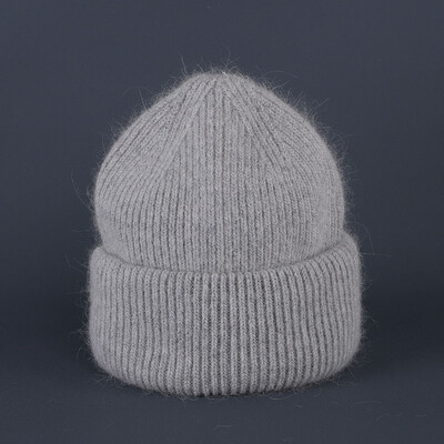 Χειμωνιάτικο ζεστό καπέλο Angora Beanie για γυναίκες κορίτσια με γούνα κουνελιού Χνουδωτά πλεκτά καπέλα Earflap Μαλακό ζεστό SKI Snow outdoor Skullies