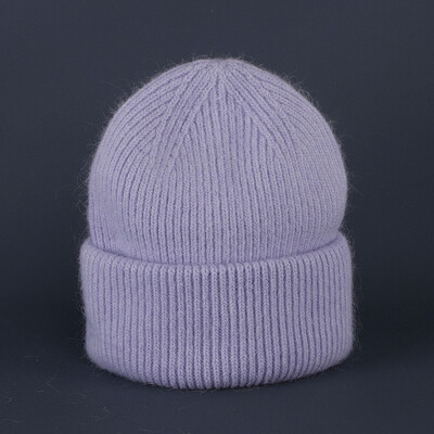 Χειμωνιάτικο ζεστό καπέλο Angora Beanie για γυναίκες κορίτσια με γούνα κουνελιού Χνουδωτά πλεκτά καπέλα Earflap Μαλακό ζεστό SKI Snow outdoor Skullies