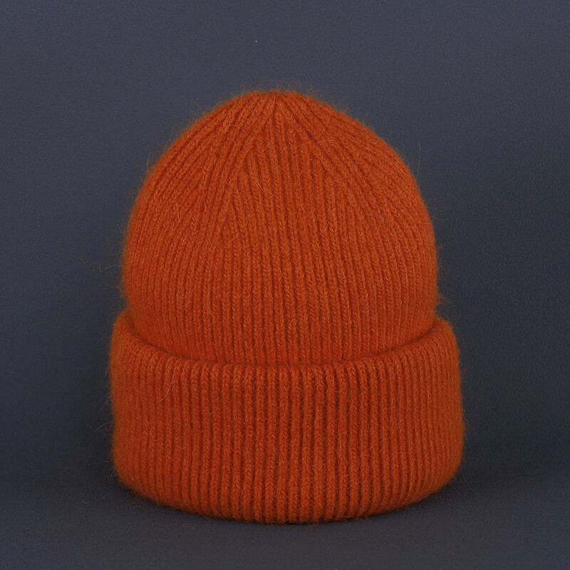 Χειμωνιάτικο ζεστό καπέλο Angora Beanie για γυναίκες κορίτσια με γούνα κουνελιού Χνουδωτά πλεκτά καπέλα Earflap Μαλακό ζεστό SKI Snow outdoor Skullies