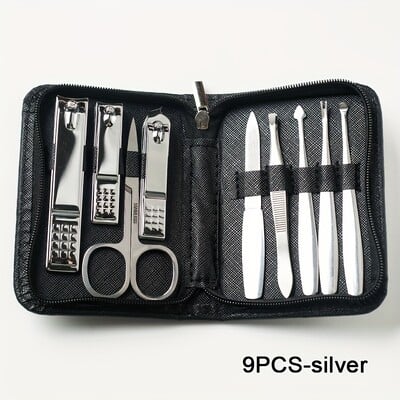 6/9 τμχ σετ νυχοκόπτη, φορητό νυχοκόπτη από ανοξείδωτο ατσάλι Φορητό κιτ μανικιούρ πεντικιούρ νυχοκόπτη Επαγγελματική λίμα νυχιών Ταξίδι