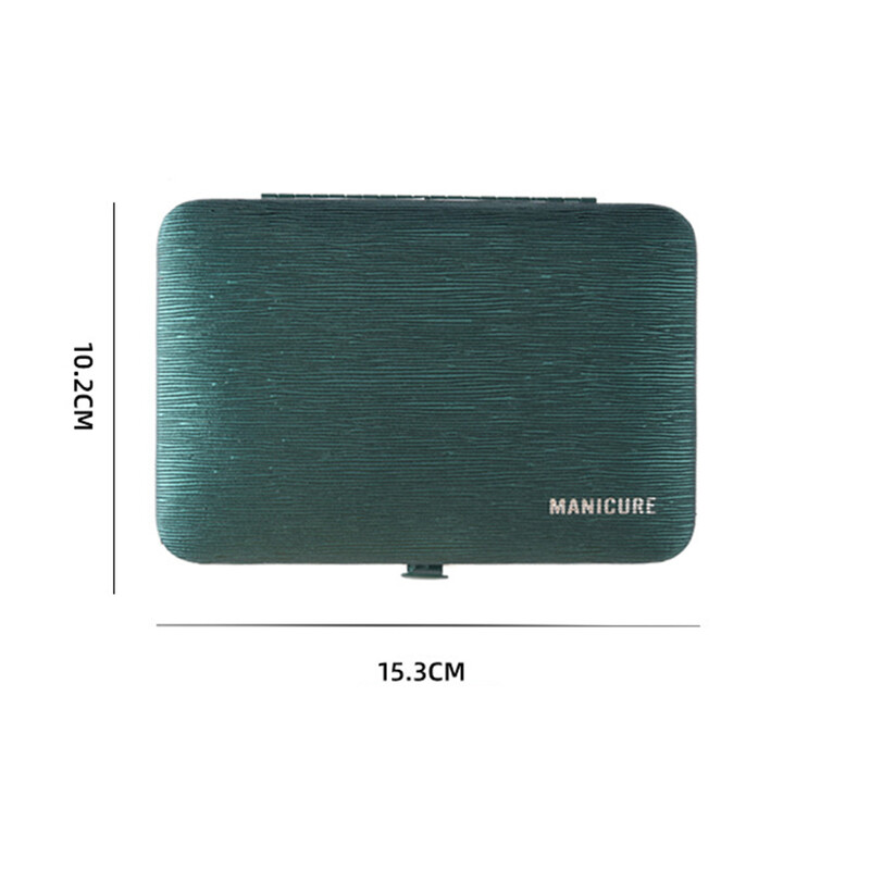 18vnt/rinkinys Nagų kirpimo rinkinys nerūdijančio plieno nagų kirpimo mašinėlių rinkinys su sulankstomu maišeliu Manikiūro rinkiniai Žirklės makiažo grožio priemonė