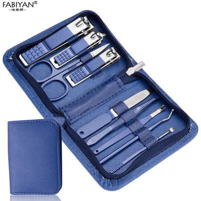9Pcs/set Škare za čišćenje mrtve kože Komplet za manikuru Set za manikuru Škare za nokte Klešta za zanoktice Alati za njegu pedikure