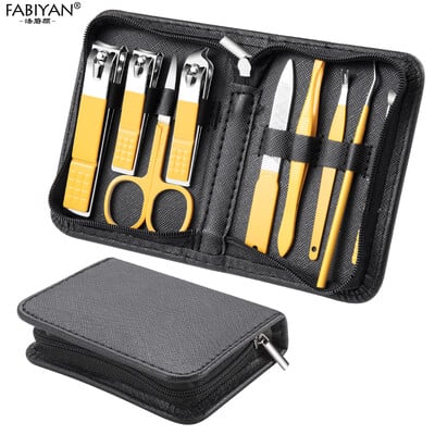 9Pcs/set Škare za čišćenje mrtve kože Komplet za manikuru Set za manikuru Škare za nokte Klešta za zanoktice Alati za njegu pedikure