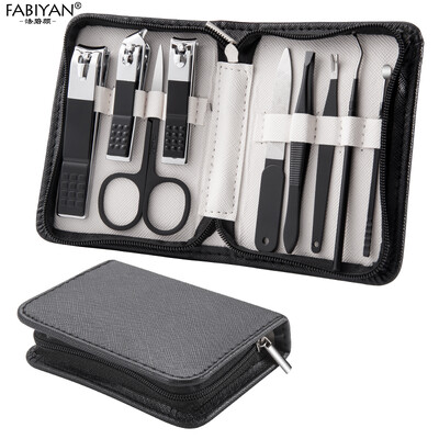 9Pcs/set Škare za čišćenje mrtve kože Komplet za manikuru Set za manikuru Škare za nokte Klešta za zanoktice Alati za njegu pedikure