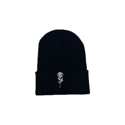 Υψηλής ποιότητας Cotton Beanies Καπέλα Gothic Street Punk Ζεστά πλεκτά καπέλα Χειμερινά καπέλα με ροζ κεντήματα