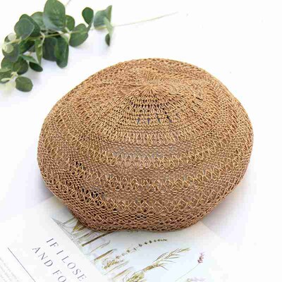 WZCX 2019 Νέα κορεατική έκδοση Hollow μονόχρωμο αναπνεύσιμο μπερέ Casual Tide Καλοκαιρινό ρυθμιζόμενο γυναικείο καπέλο Καπέλο για ενήλικες