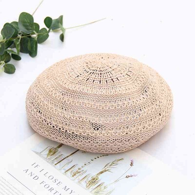 WZCX 2019 Νέα κορεατική έκδοση Hollow μονόχρωμο αναπνεύσιμο μπερέ Casual Tide Καλοκαιρινό ρυθμιζόμενο γυναικείο καπέλο Καπέλο για ενήλικες