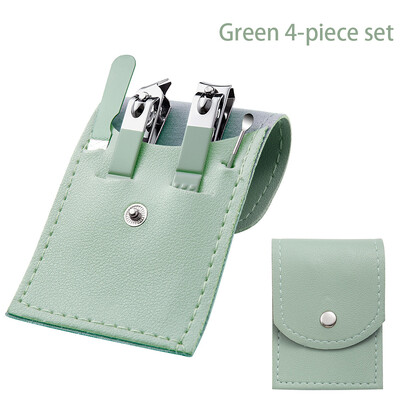 4 τμχ Σετ μανικιούρ Νυχοκόπτη από ανοξείδωτο ατσάλι Φορητό Διαγώνιο Νυχοκόπτη Σετ Μανικιούρ Σετ κουταλιού για αυτιά