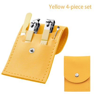 4 τμχ Σετ μανικιούρ Νυχοκόπτη από ανοξείδωτο ατσάλι Φορητό Διαγώνιο Νυχοκόπτη Σετ Μανικιούρ Σετ κουταλιού για αυτιά