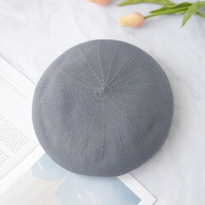 Νέο καπέλο μπερέ 11 χρωμάτων μασίφ γυναικείο πλεκτό ακρυλικό καπέλο άνοιξη καλοκαίρι φθινόπωρο καπέλο μονόχρωμο κορυφαία ποιότητα Γυναικεία Boina Χονδρική